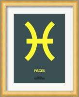 Pisces Zodiac Sign Yellow Fine Art Print