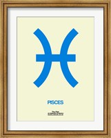 Pisces Zodiac Sign Blue Fine Art Print