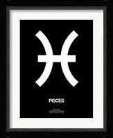 Pisces Zodiac Sign White Fine Art Print