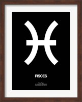 Pisces Zodiac Sign White Fine Art Print