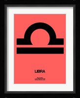 Libra Zodiac Sign Black Fine Art Print