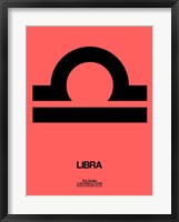 Libra Zodiac Sign Black Fine Art Print