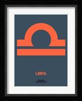 Libra Zodiac Sign Orange Fine Art Print