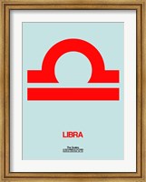 Libra Zodiac Sign Red Fine Art Print