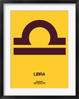 Libra Zodiac Sign Brown Fine Art Print