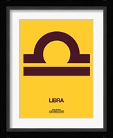 Libra Zodiac Sign Brown Fine Art Print