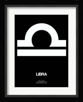 Libra Zodiac Sign White Fine Art Print