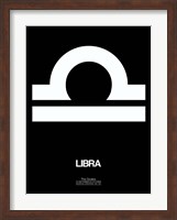 Libra Zodiac Sign White Fine Art Print