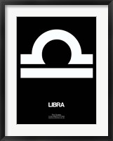 Libra Zodiac Sign White Fine Art Print