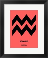 Aquarius Zodiac Sign Black Fine Art Print