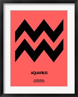 Aquarius Zodiac Sign Black Fine Art Print