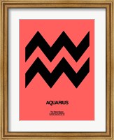 Aquarius Zodiac Sign Black Fine Art Print