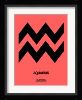 Aquarius Zodiac Sign Black Fine Art Print