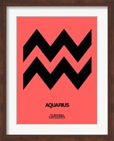 Aquarius Zodiac Sign Black Fine Art Print