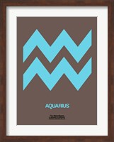 Aquarius Zodiac Sign Blue Fine Art Print