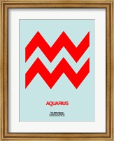 Aquarius Zodiac Sign Red Fine Art Print