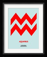 Aquarius Zodiac Sign Red Fine Art Print