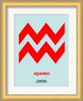 Aquarius Zodiac Sign Red Fine Art Print