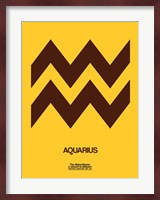 Aquarius Zodiac Sign Brown Fine Art Print