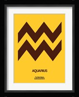 Aquarius Zodiac Sign Brown Fine Art Print