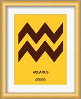 Aquarius Zodiac Sign Brown Fine Art Print