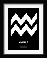 Aquarius Zodiac Sign White Fine Art Print