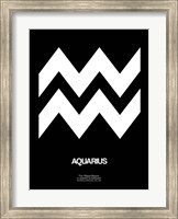 Aquarius Zodiac Sign White Fine Art Print