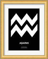 Aquarius Zodiac Sign White Fine Art Print