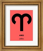 Aries Zodiac Sign Black Fine Art Print