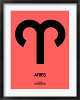 Aries Zodiac Sign Black Fine Art Print