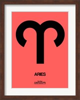 Aries Zodiac Sign Black Fine Art Print