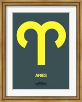 Aries Zodiac Sign Yellow Fine Art Print