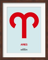 Aries Zodiac Sign Red Fine Art Print