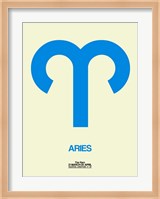 Aries Zodiac Sign Blue Fine Art Print