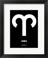 Aries Zodiac Sign White Fine Art Print