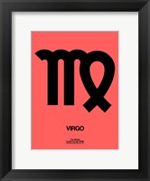 Virgo Zodiac Sign Black Fine Art Print