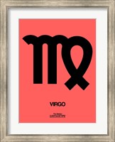 Virgo Zodiac Sign Black Fine Art Print