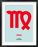 Virgo Zodiac Sign Red Fine Art Print