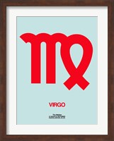 Virgo Zodiac Sign Red Fine Art Print