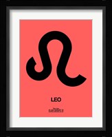 Leo Zodiac Sign Black Fine Art Print