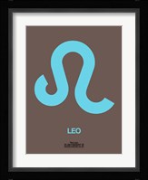 Leo Zodiac Sign Blue Fine Art Print