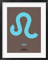 Leo Zodiac Sign Blue Fine Art Print