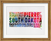 South Dakota Watercolor Word Cloud Fine Art Print