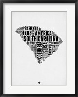 South Carolina Word Cloud 1 Fine Art Print