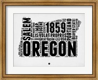 Oregon Word Cloud 1 Fine Art Print