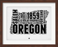 Oregon Word Cloud 1 Fine Art Print