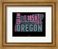 Oregon Word Cloud 2 Fine Art Print