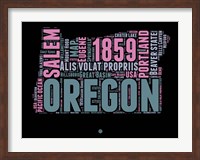 Oregon Word Cloud 2 Fine Art Print