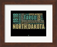 North Dakota Word Cloud 1 Fine Art Print