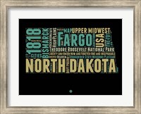 North Dakota Word Cloud 1 Fine Art Print